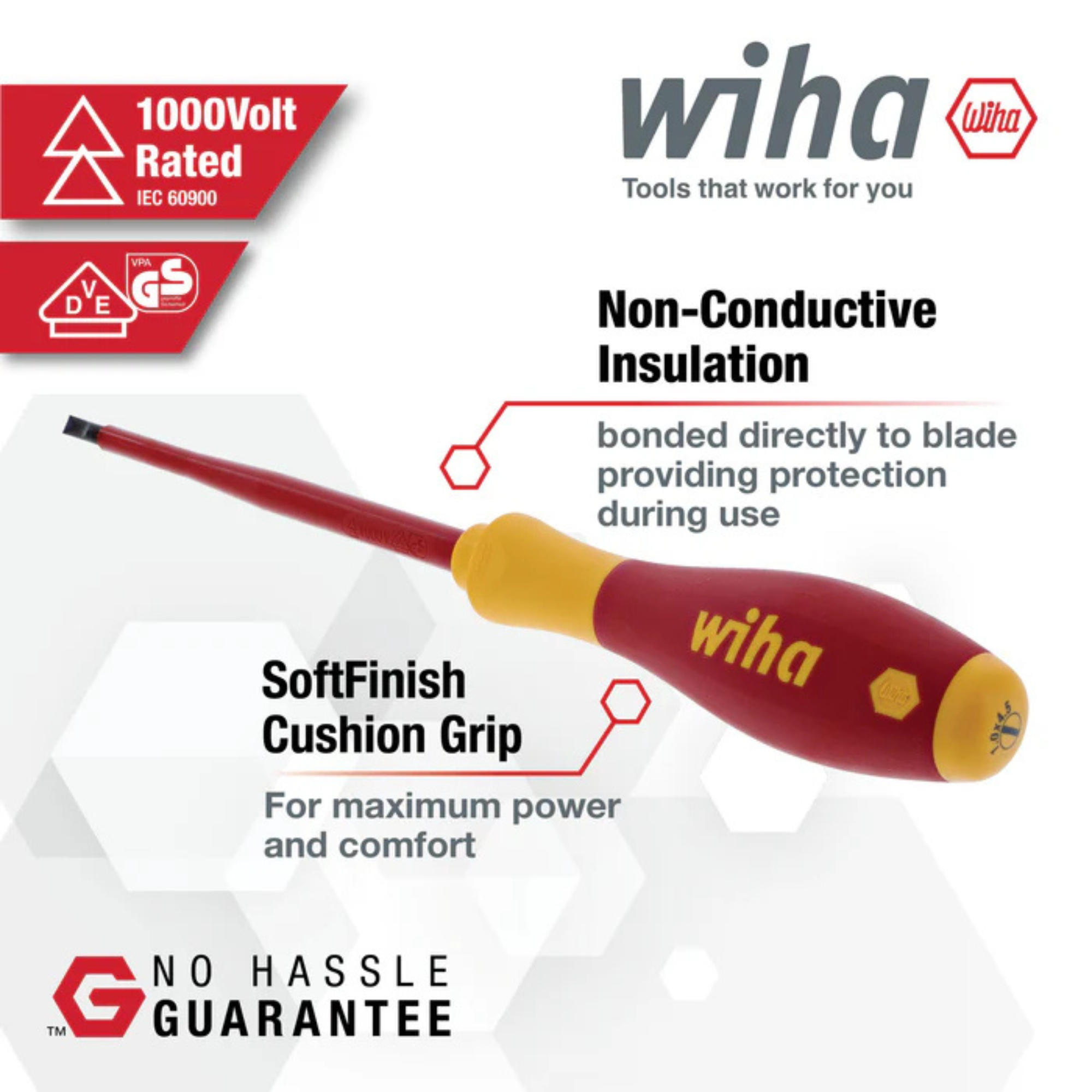 WiHa 6 Piece Insulated SoftFinish Screwdriver Set from GME Supply